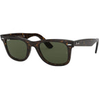Original Wayfarer RB2140, Tortoise/Green Glass Lenses 50 Eye Size