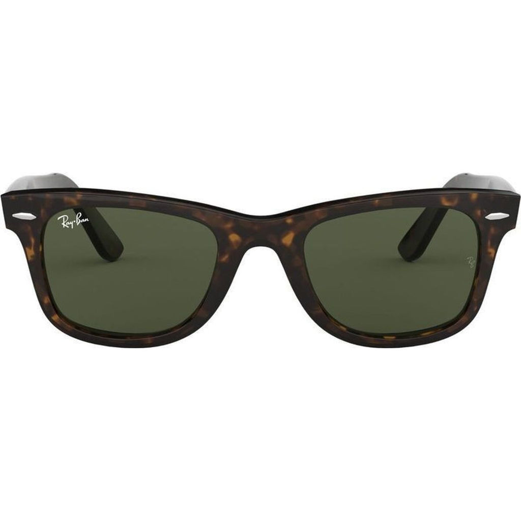 Original Wayfarer RB2140, Tortoise/Green Glass Lenses 50 Eye Size