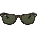 Original Wayfarer RB2140, Tortoise/Green Glass Lenses 50 Eye Size
