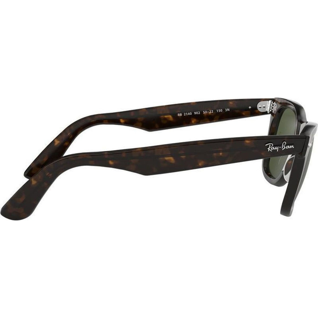 Original Wayfarer RB2140, Tortoise/Green Glass Lenses 50 Eye Size
