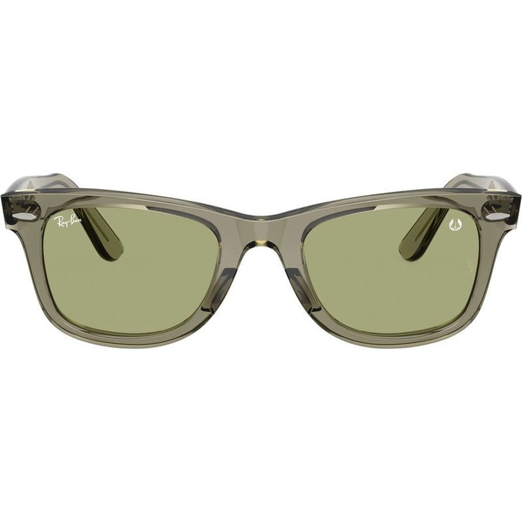 Original Wayfarer RB2140, Transparent Green/Bottle Green Lenses 50 Eye Size