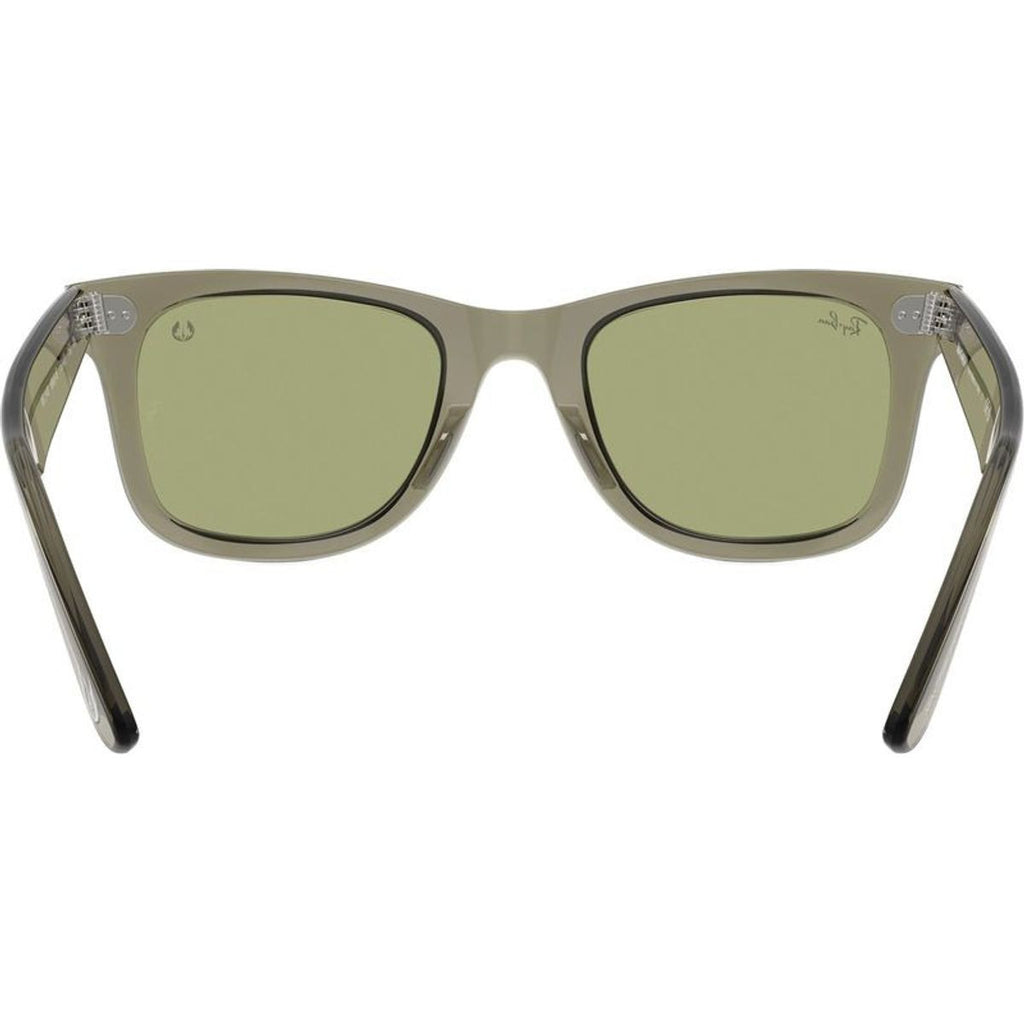 Original Wayfarer RB2140, Transparent Green/Bottle Green Lenses 50 Eye Size