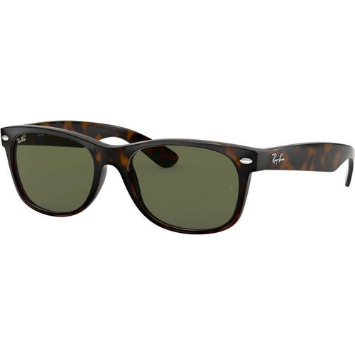 New Wayfarer Classic RB2132, Tort/Green Glass Lenses 58 Eye Size