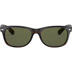 New Wayfarer Classic RB2132, Tort/Green Glass Lenses 58 Eye Size