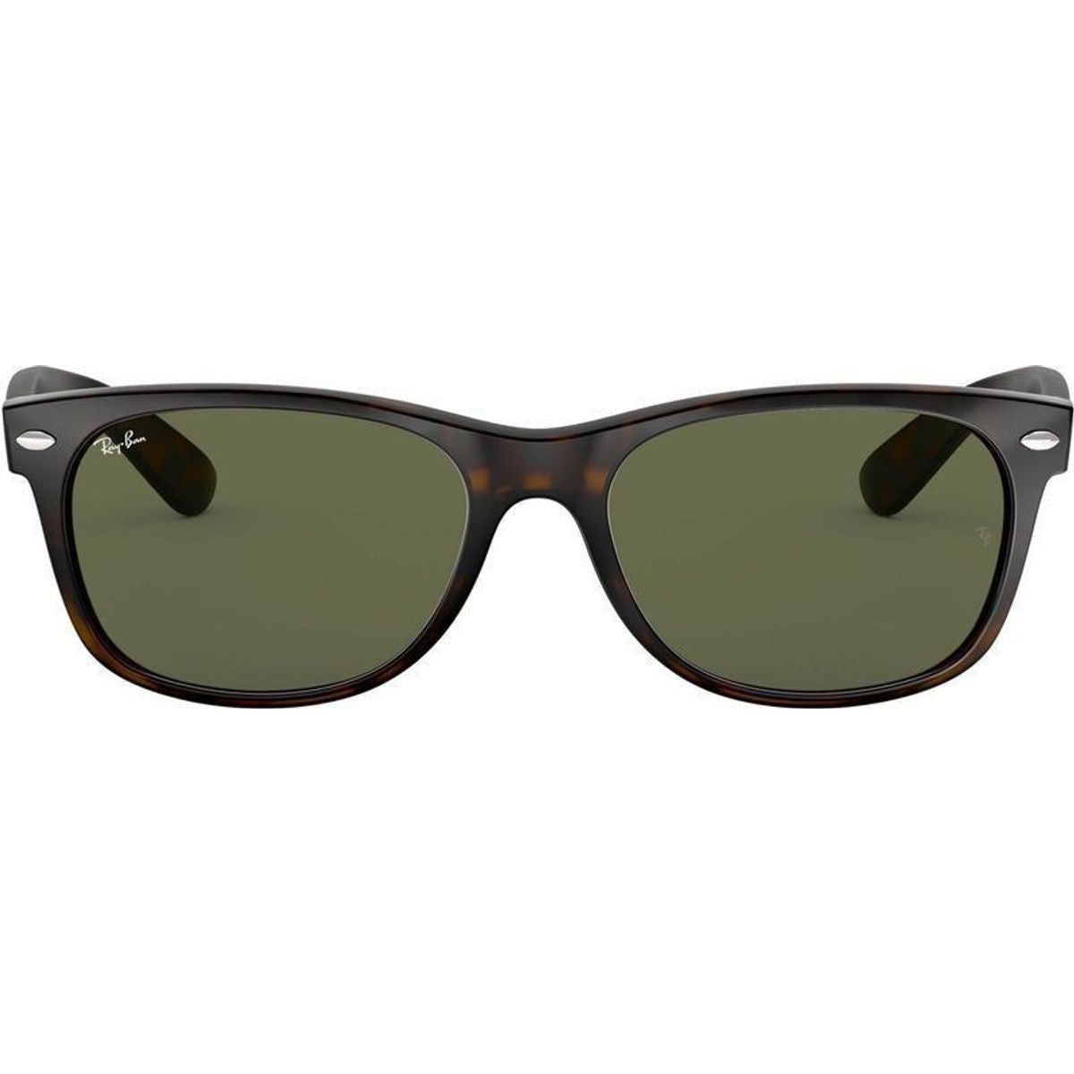 New Wayfarer Classic RB2132, Tort/Green Glass Lenses 58 Eye Size