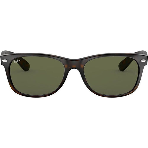 New Wayfarer Classic RB2132, Tort/Green Glass Lenses 58 Eye Size