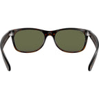 New Wayfarer Classic RB2132, Tort/Green Glass Lenses 58 Eye Size
