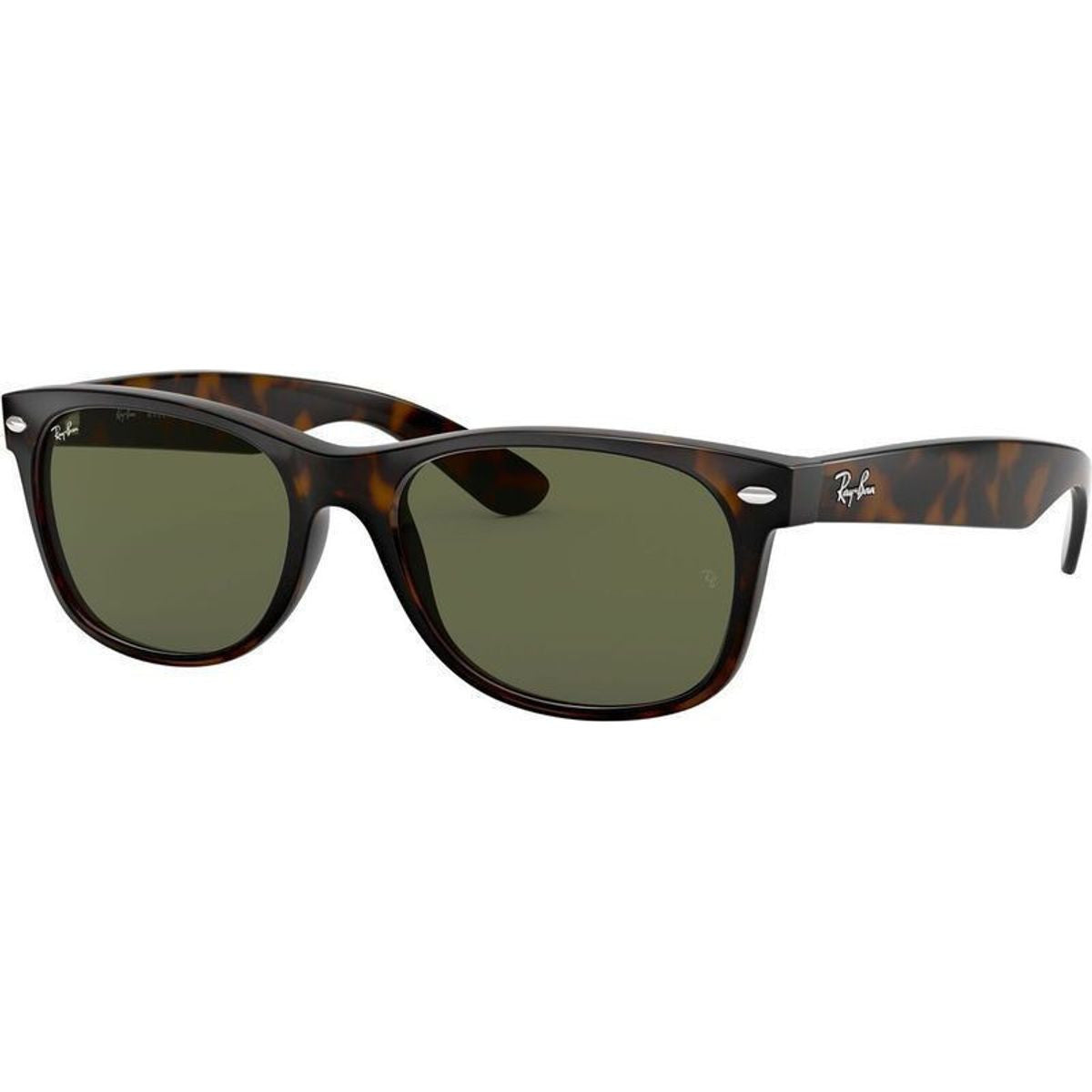 New Wayfarer Classic RB2132, Tort/Green Glass Lenses 52 Eye Size