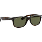 New Wayfarer Classic RB2132, Tort/Green Glass Lenses 52 Eye Size