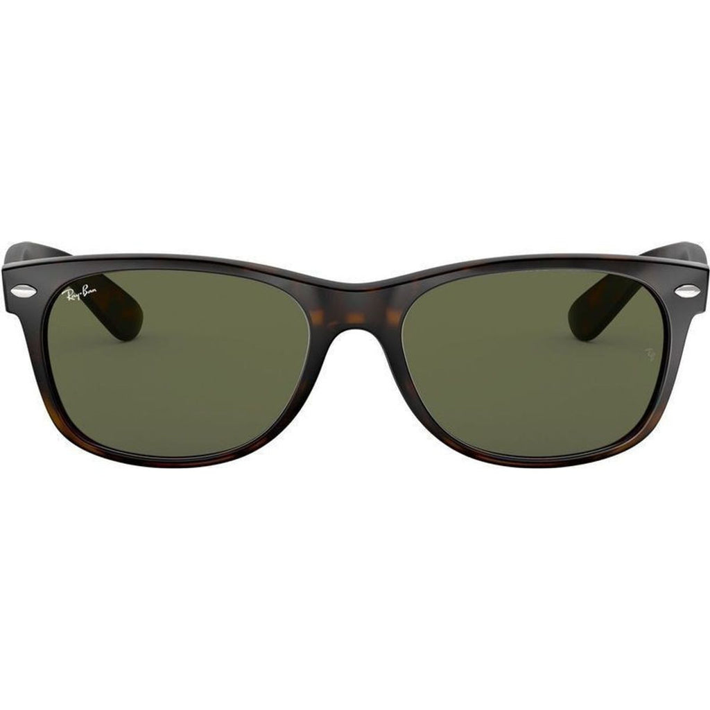 New Wayfarer Classic RB2132, Tort/Green Glass Lenses 52 Eye Size
