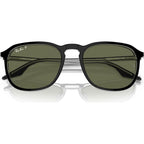 RB2203, Black on Transparent/Green Polarised Glass Lenses 55 Eye Size