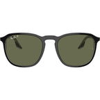 RB2203, Black on Transparent/Green Polarised Glass Lenses 55 Eye Size