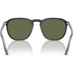 RB2203, Black on Transparent/Green Polarised Glass Lenses 55 Eye Size