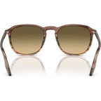 RB2203, Striped Brown and Green/Vintage Brown Glass Lenses 52 Eye Size
