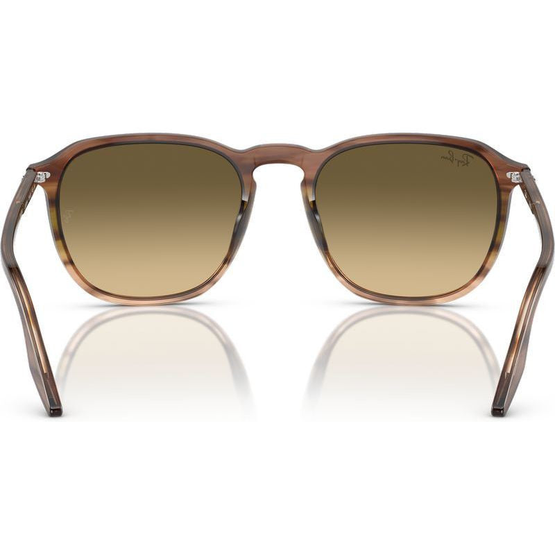 RB2203, Striped Brown and Green/Vintage Brown Glass Lenses 52 Eye Size