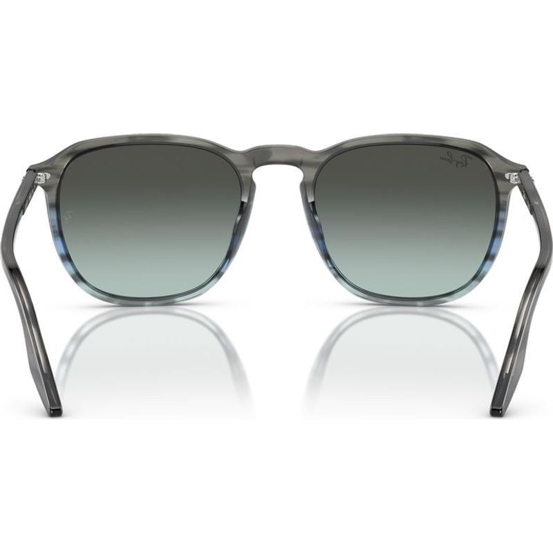 RB2203, Striped Grey and Blue/Blue Vintage Glass Lenses 55 Eye Size