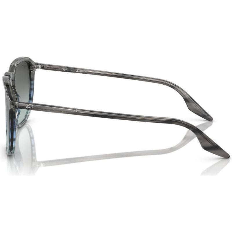 RB2203, Striped Grey and Blue/Blue Vintage Glass Lenses 55 Eye Size