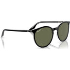 RB2204, Black on Transparent/Green Polarised Glass Lenses 51 Eye Size