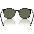 RB2204, Black on Transparent/Green Polarised Glass Lenses 51 Eye Size
