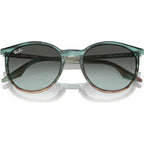 RB2204, Striped Blue and Green/Vintage Blue Glass Lenses 54 Eye Size