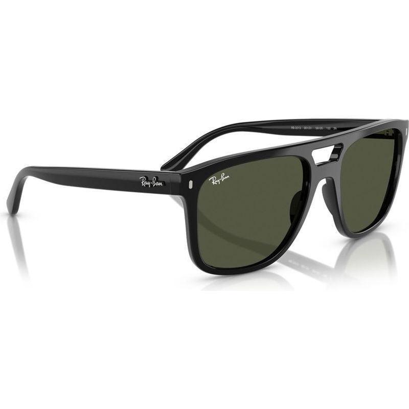 RB2213, Black/Green Glass Lenses 55 Eye Size