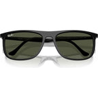 RB2216, Black/Green Glass Lenses 58 Eye Size