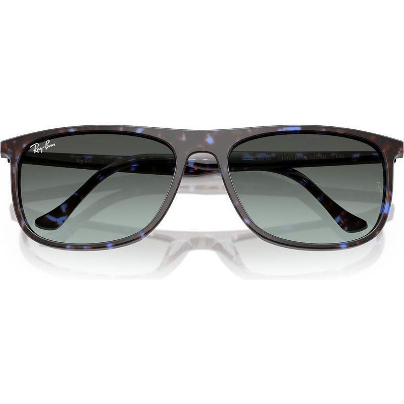 RB2216, Havana Blue Tortoiseshell/Vintage Blue Black Gradient Glass Lenses 58 Eye Size