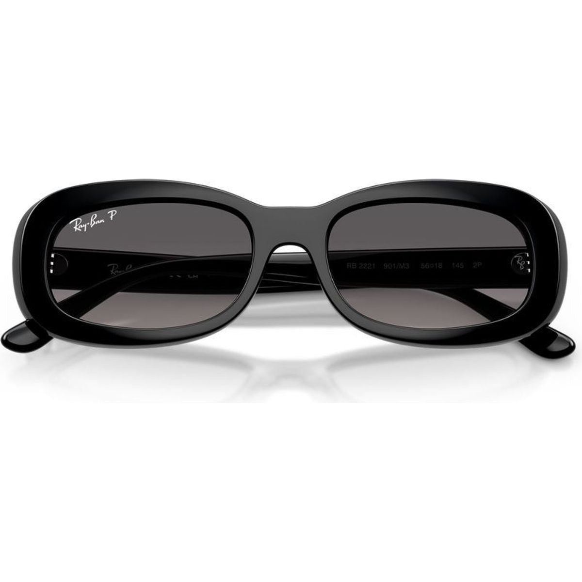 RB2221, Black/Grey Gradient Polarised Glass Lenses 56 Eye Size