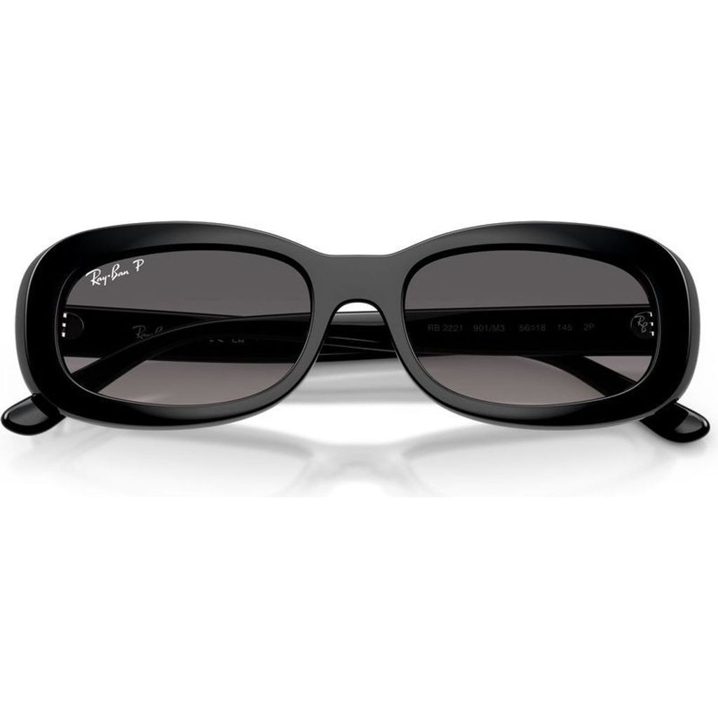 RB2221, Black/Grey Gradient Polarised Glass Lenses 53 Eye Size