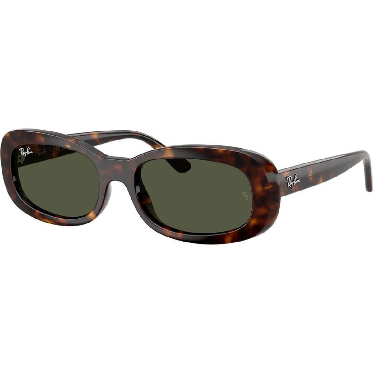 RB2221, Havana/Green Glass Lenses 53 Eye Size