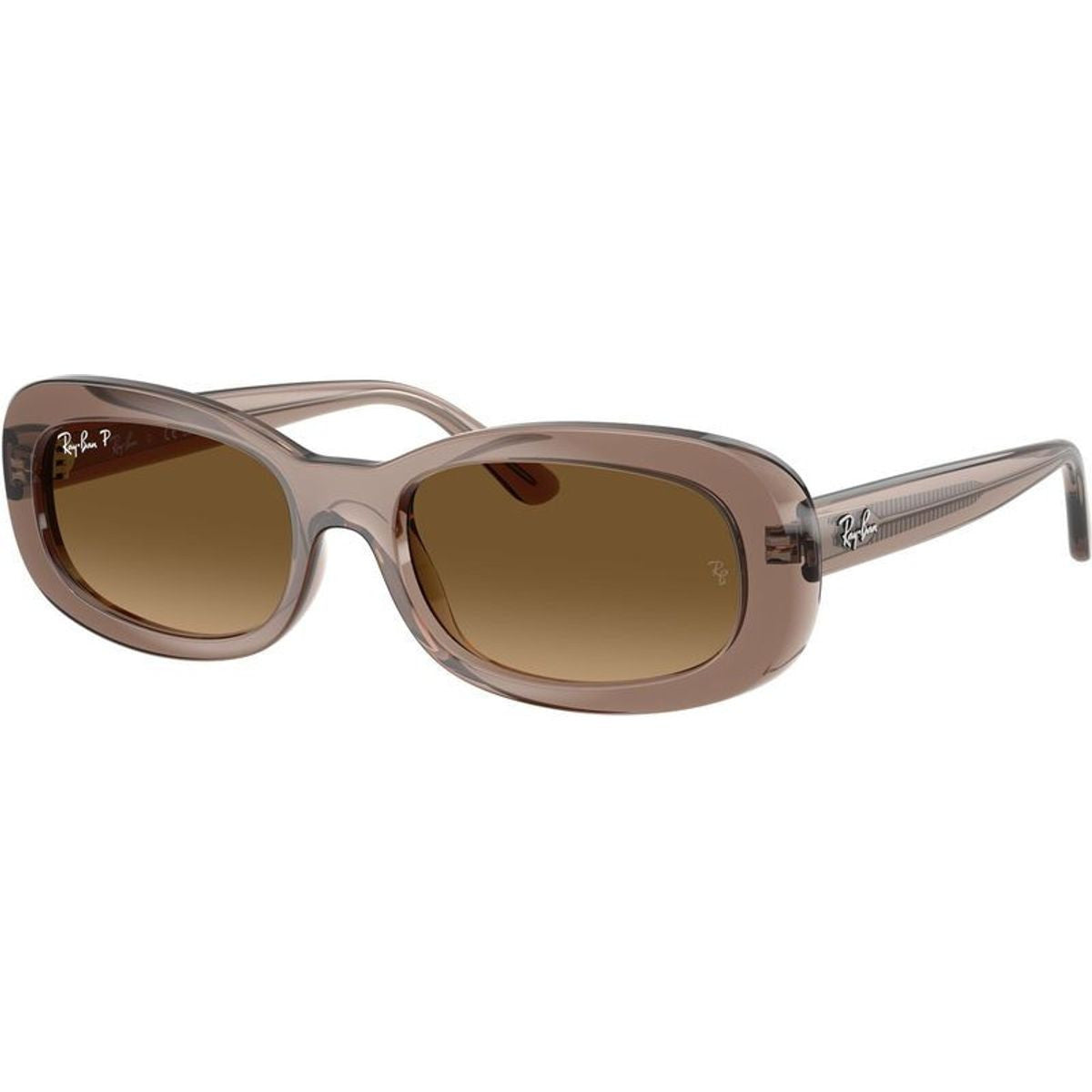 RB2221, Transparent Beige/Brown Gradient Polarised Glass Lenses 56 Eye Size
