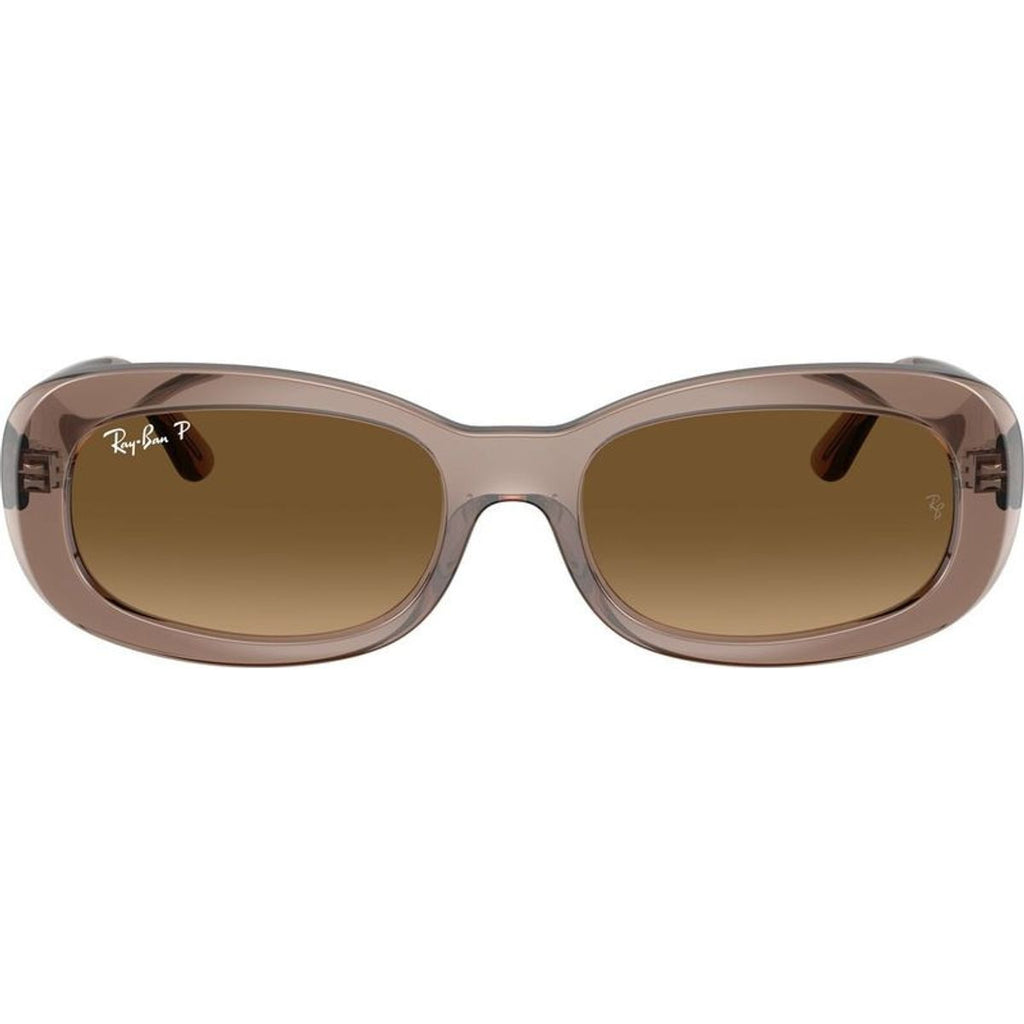 RB2221, Transparent Beige/Brown Gradient Polarised Glass Lenses 56 Eye Size