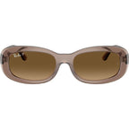 RB2221, Transparent Beige/Brown Gradient Polarised Glass Lenses 56 Eye Size