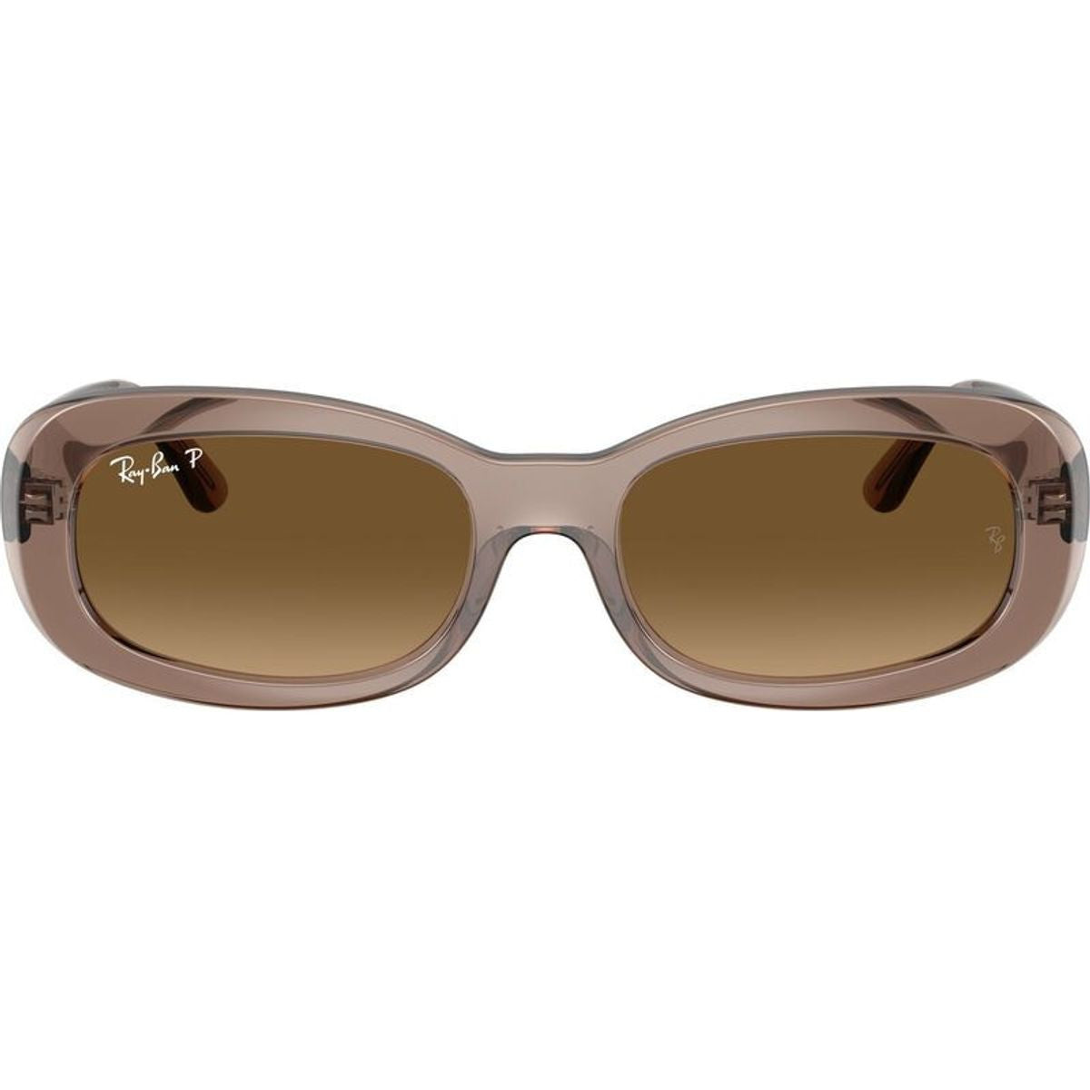 RB2221, Transparent Beige/Brown Gradient Polarised Glass Lenses 56 Eye Size