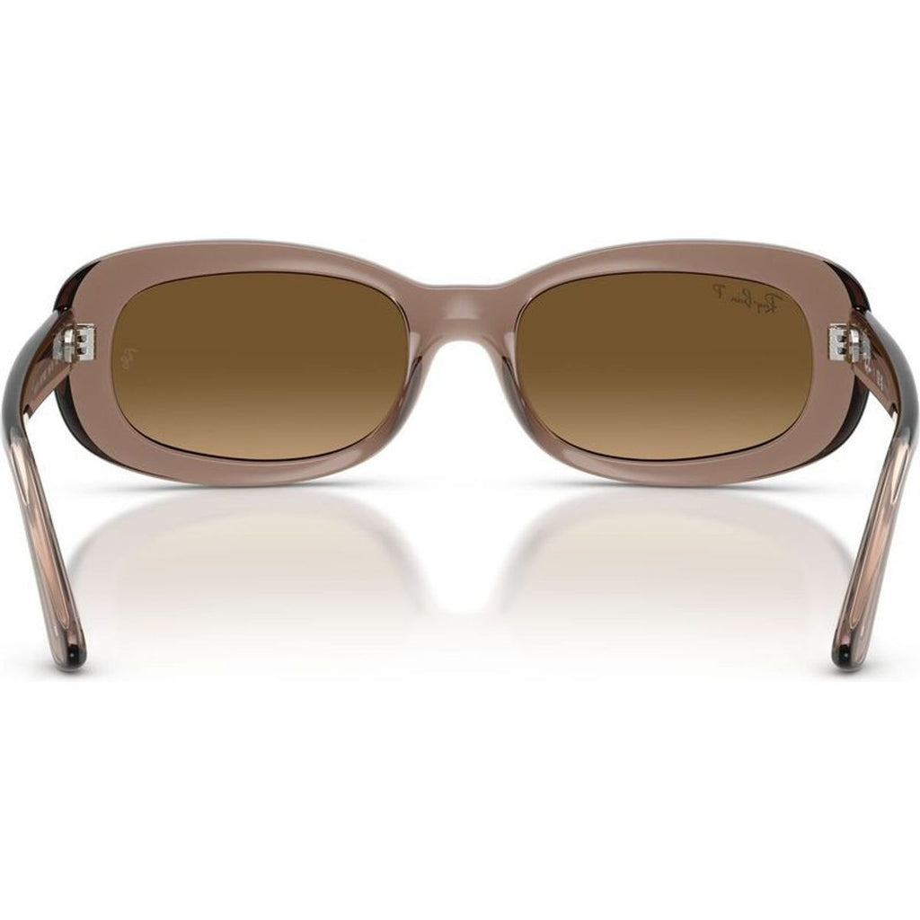 RB2221, Transparent Beige/Brown Gradient Polarised Glass Lenses 56 Eye Size