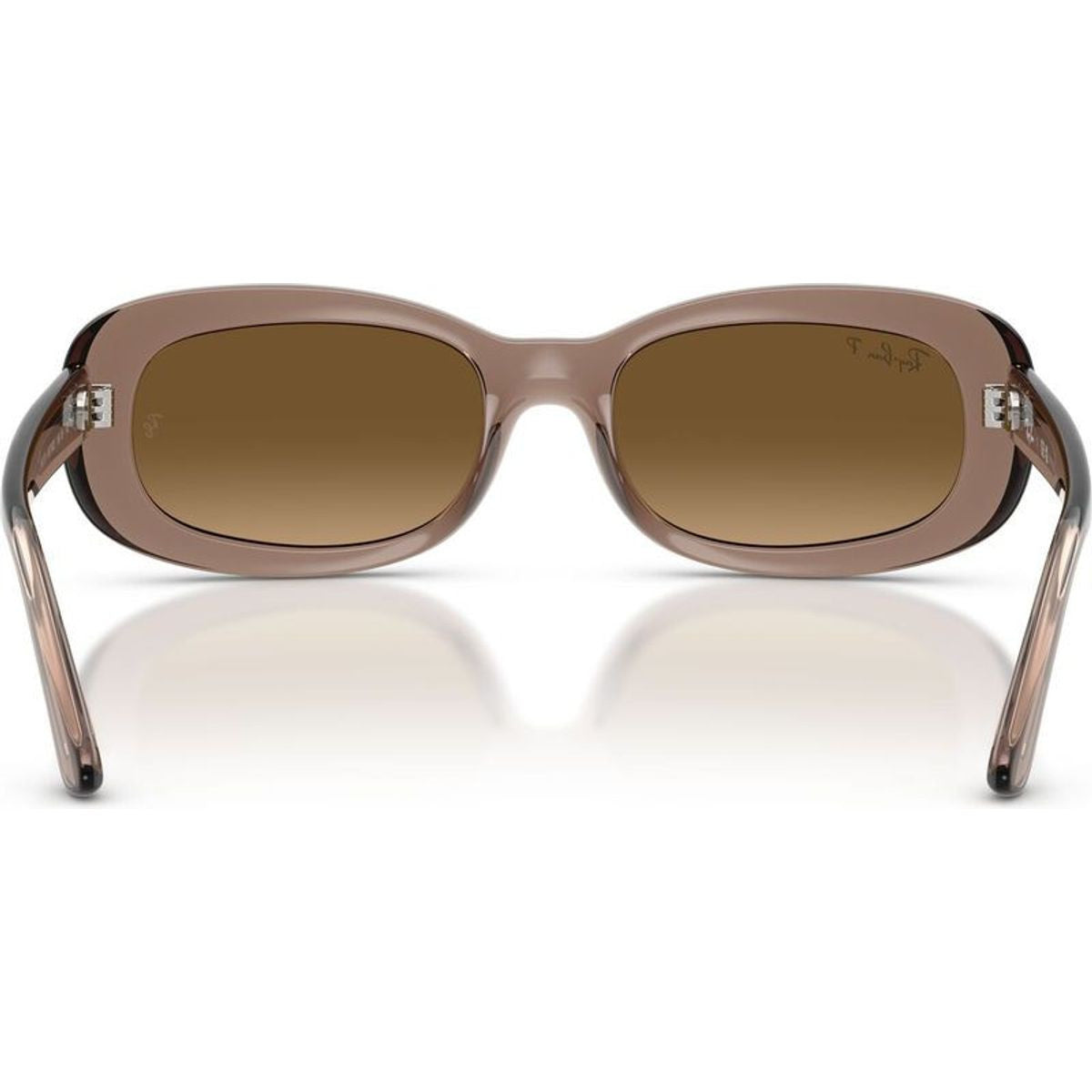 RB2221, Transparent Beige/Brown Gradient Polarised Glass Lenses 53 Eye Size