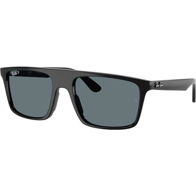 RB2222, Black/Dark Blue Polarised Glass Lenses 55 Eye Size