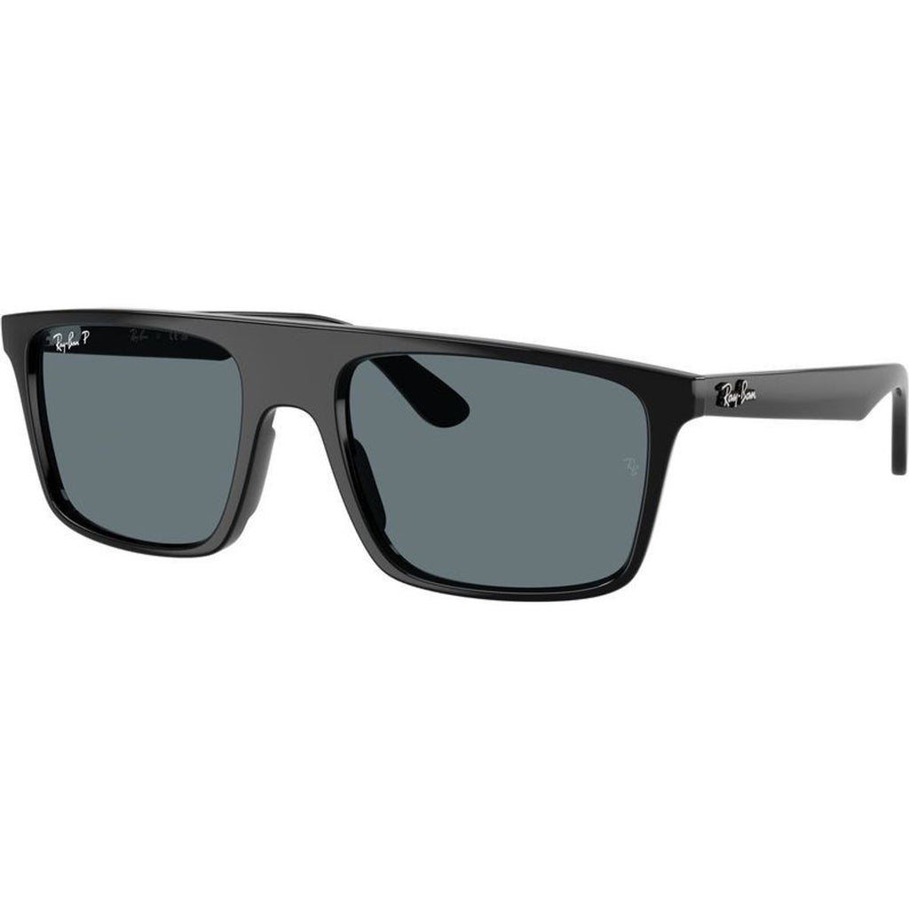 RB2222, Black/Dark Blue Polarised Glass Lenses 57 Eye Size