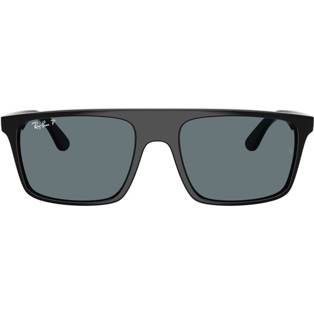 RB2222, Black/Dark Blue Polarised Glass Lenses 55 Eye Size