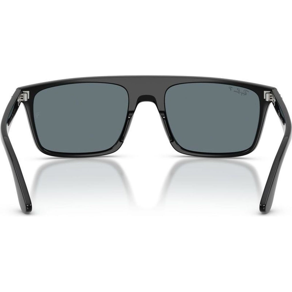 RB2222, Black/Dark Blue Polarised Glass Lenses 55 Eye Size