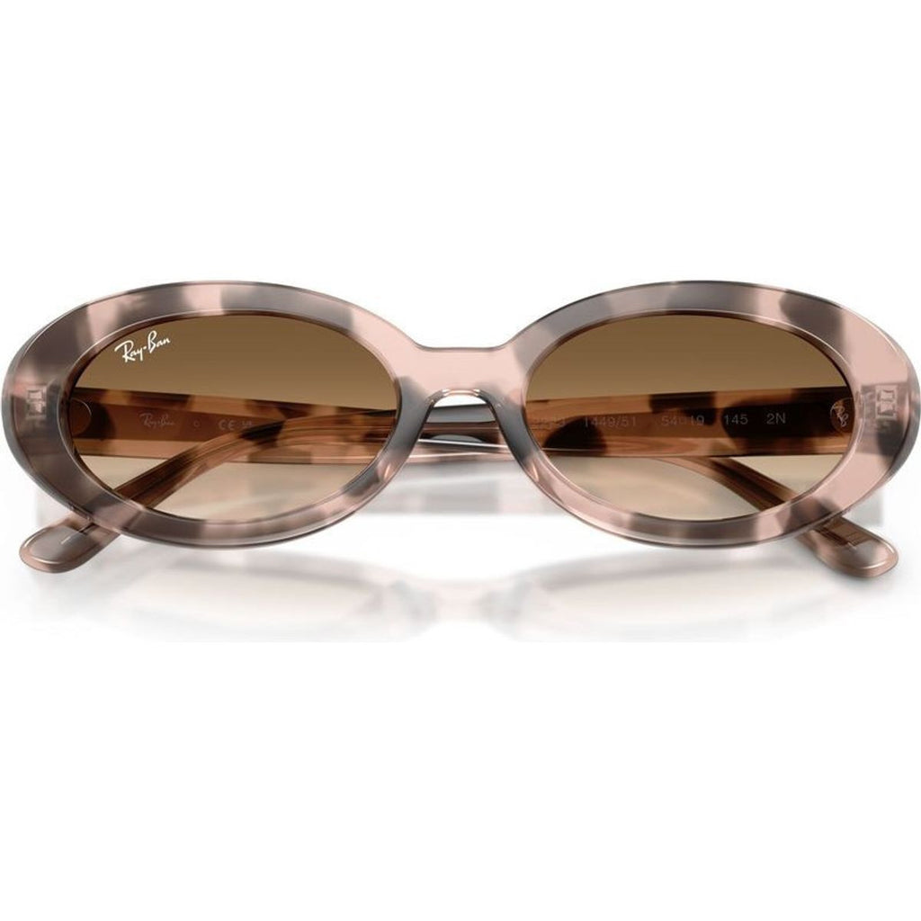 RB2223, Opal Pink Havana/Clear Brown Gradient Glass Lenses
