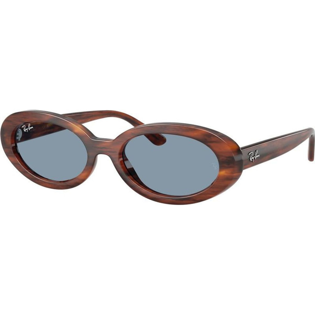 RB2223, Striped Havana/Blue Glass Lenses