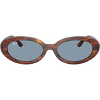 RB2223, Striped Havana/Blue Glass Lenses