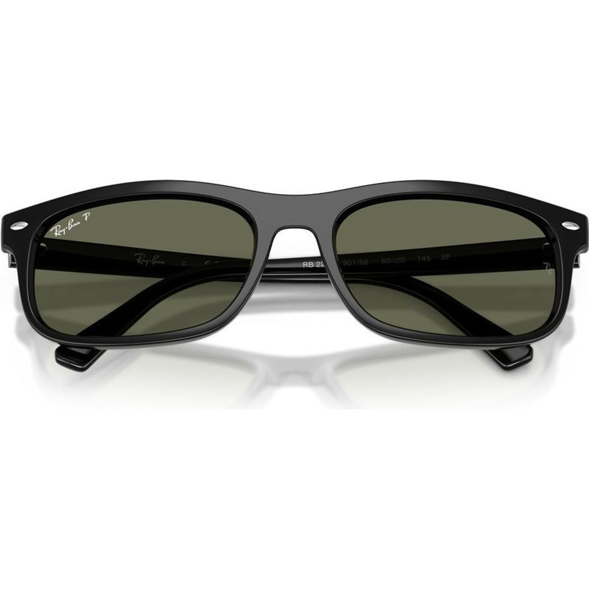 RB2224, Black/Green Polarised Glass Lenses 60 Eye Size