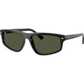 RB2225, Black/Green Glass Lenses 57 Eye Size