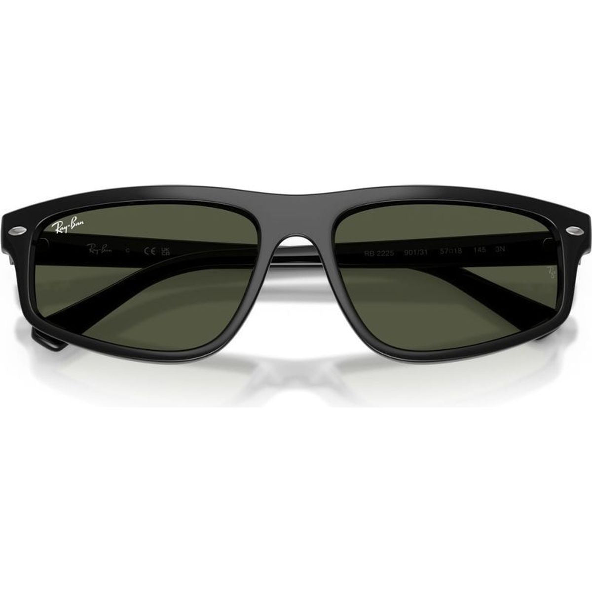 RB2225, Black/Green Glass Lenses 59 Eye Size