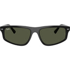 RB2225, Black/Green Glass Lenses 57 Eye Size