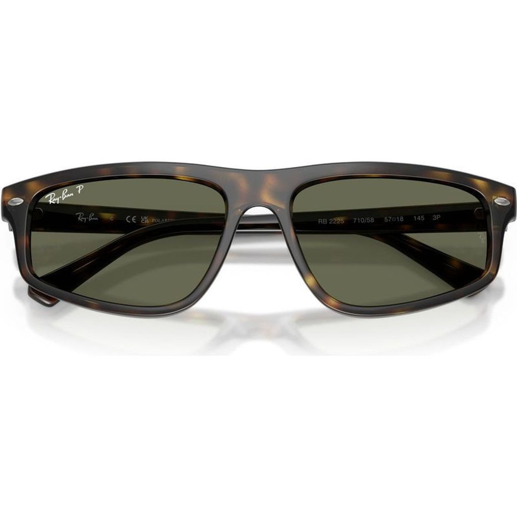 RB2225, Havana/Green Polarised Glass Lenses 59 Eye Size