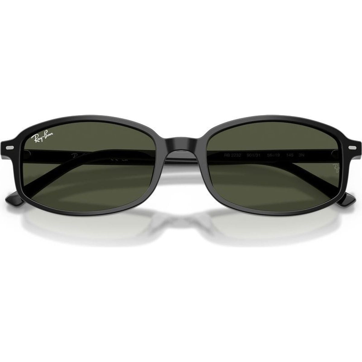 RB2232, Black/Green Glass Lenses 54 Eye Size