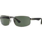 RB3445, Gunmetal/Green Lenses 61 Eye Size